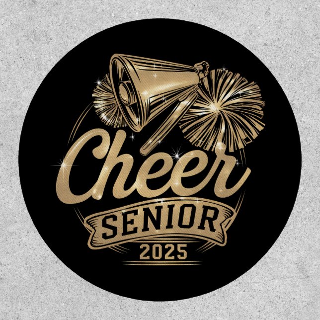 Cheer Senior 2025 Cheerleader Graduation Class Of Patch (Front)
