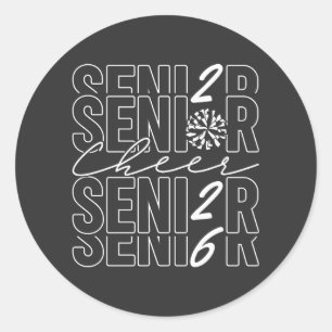 Cheer Senior 2026 Classic Round Sticker