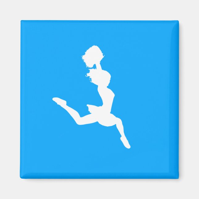 Cheer Silhouette Magnet Blue (Front)