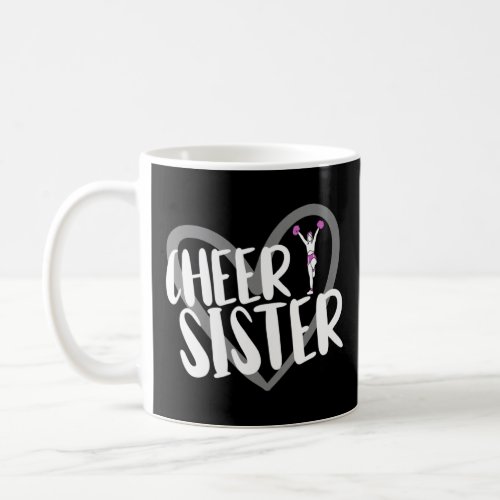 Cheer Sister Heart Cheerleading  Coffee Mug