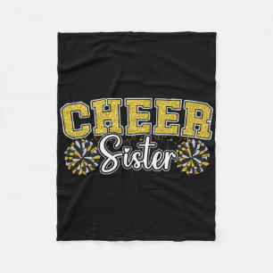 Cheer Sister My Favorite Cheerleader Calls Me Sist Fleece Blanket