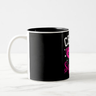 Cheer Squad Breast Cancer Awareness Pink Ribbon Wo Two-Tone Coffee Mug