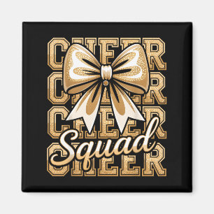 Cheer Squad Gold Funny Srt Cheerleader Cheerleadin Magnet