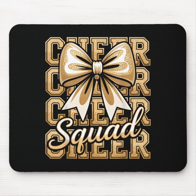 Cheer Squad Gold Funny Srt Cheerleader Cheerleadin Mouse Pad (Front)