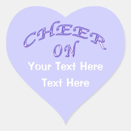Cheer Stickers with Two Text Boxes for Your Text