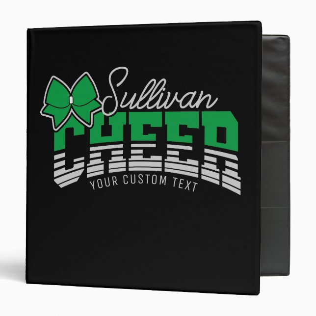 Cheer Team ADD NAME School Athlete Cheerleader  3 Ring Binder (Front/Inside)