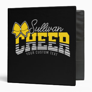 Cheer Team ADD NAME School Athlete Cheerleader  3 Ring Binder