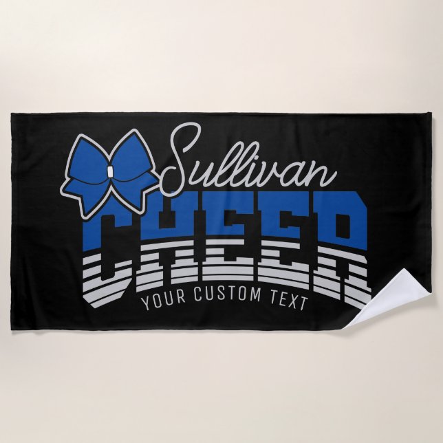 Cheer Team ADD NAME School Athlete Cheerleader  Beach Towel (Front)