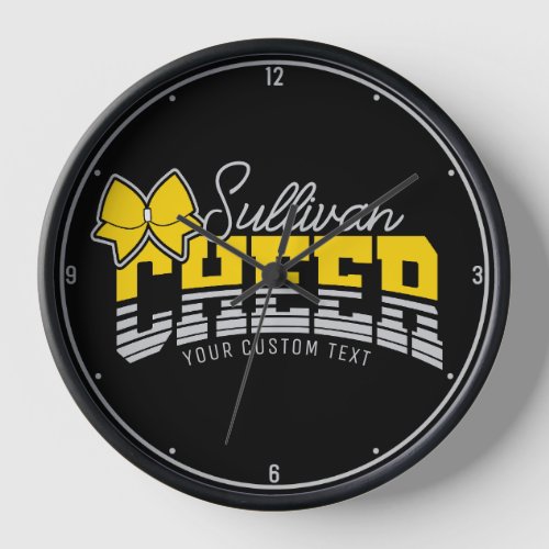 Cheer Team ADD NAME School Athlete Cheerleader  Clock