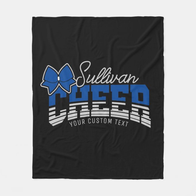 Cheer Team ADD NAME School Athlete Cheerleader  Fleece Blanket (Front)