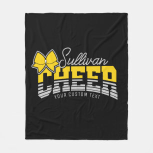 Cheer Team ADD NAME School Athlete Cheerleader Fleece Blanket