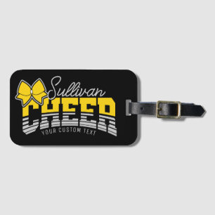 Cheer Team ADD NAME School Athlete Cheerleader Luggage Tag