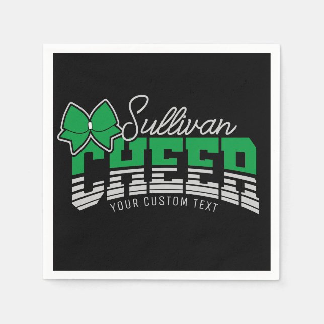 Cheer Team ADD NAME School Athlete Cheerleader  Napkins (Front)