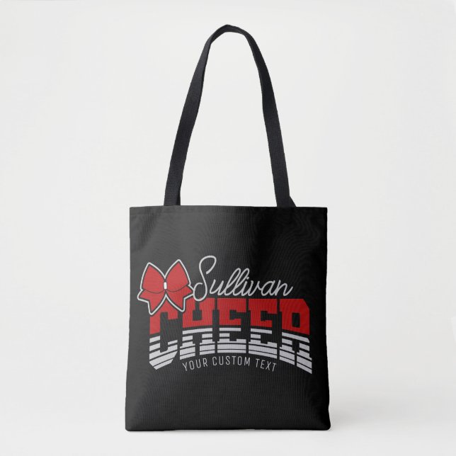 Cheer Team ADD NAME School Athlete Cheerleader  Tote Bag (Front)