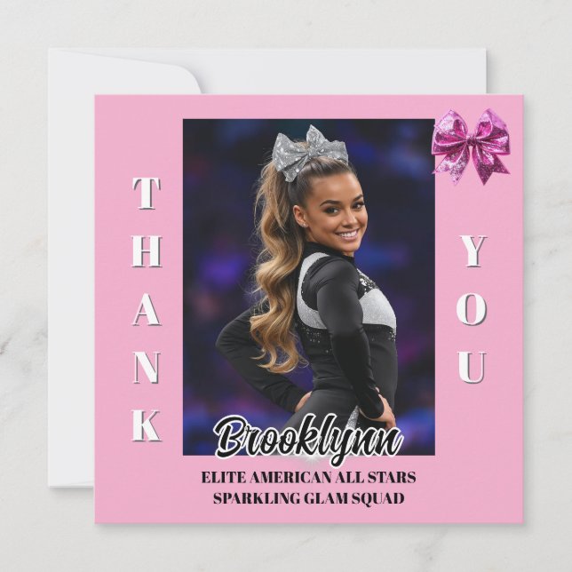 Cheer Team Cheerleader Thank You Cards (Front)