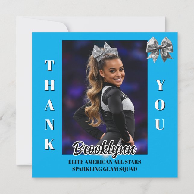 Cheer Team Cheerleader Thank You Cards (Front)