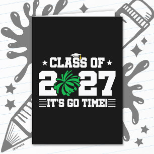Cheer Team Graduation Go Time Senior Class of 2027 Card