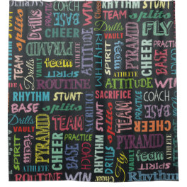 Cheer Terms On The Chalkboard Shower Curtain