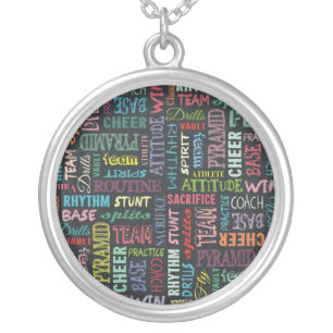 Cheer Terms On The Chalkboard Silver Plated Necklace