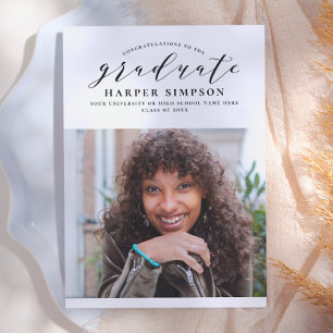 Cheer Terracotta Photo Graduation Announcement