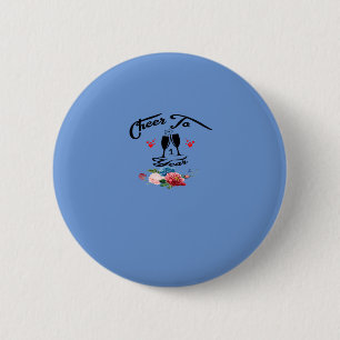 Cheer To 1 Year T-Shirt 1st Wedding Anniversary Button