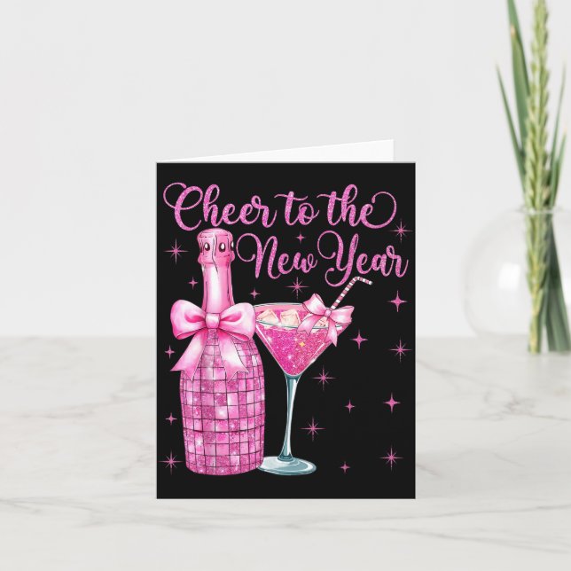Cheer To The New Year Happy New Year 2026 Party  Card (Front)