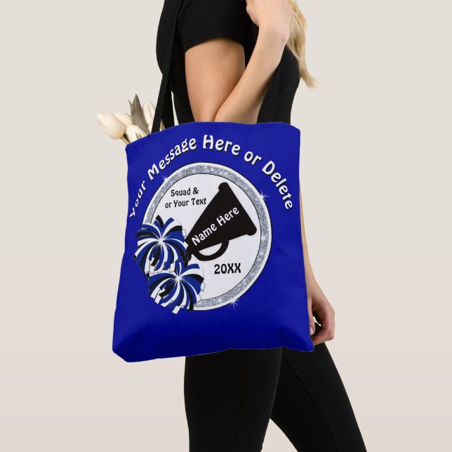 Cheer Tote Bags for Cheerleaders, Team Mom, Coach (Close Up)