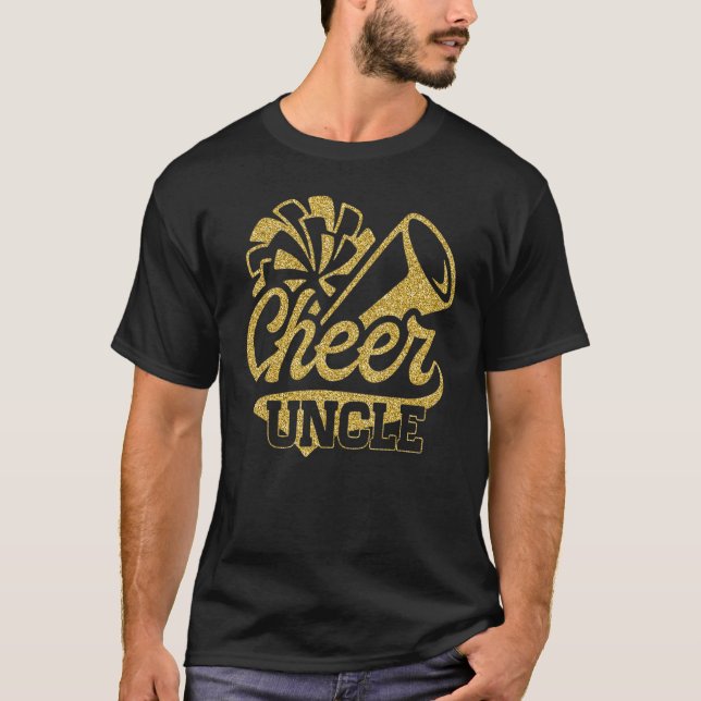 Cheer Uncle Biggest Fan Cheerleader Father's Day T-Shirt (Front)