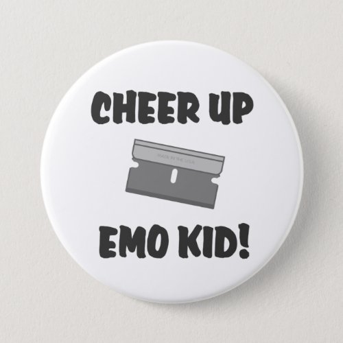 Cheer Up Emo Kid  Button