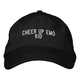 cheer up emo kid embroidered baseball hat