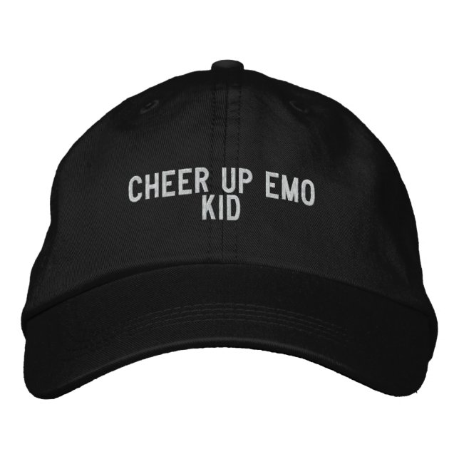cheer up emo kid embroidered baseball hat (Front)