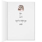 Cheer Up, Encouraging Cute Owl Humor Cards (Inside (Right))