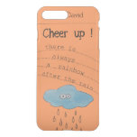 Cheer Up!funny Watercolor Cloud Personalized Name Iphone 8 Plus/7 Plus Case at Zazzle