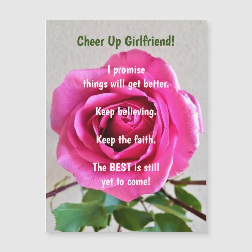 Cheer Up Girlfriend Magnetic Card