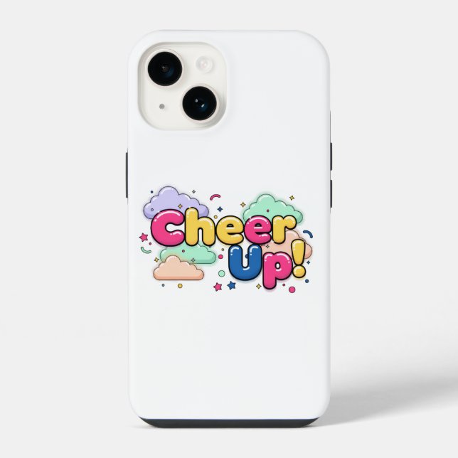 Cheer Up Minimalist Phone Case (Back)