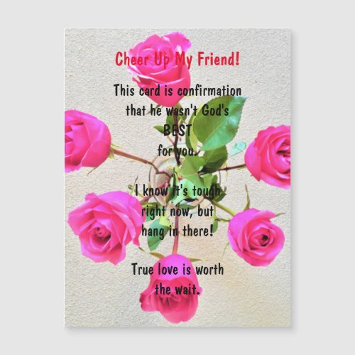 Cheer Up My Friend Magnetic Greeting Card