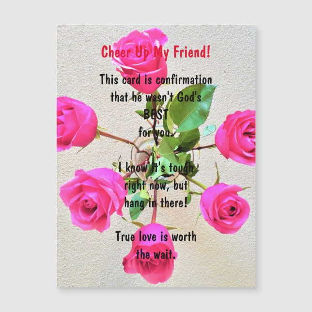 Cheer Up My Friend! Magnetic Greeting Card (Front)