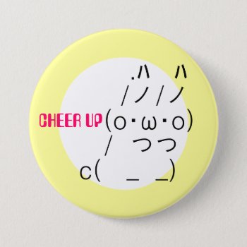Cheer Up Rabbit Pinback Button by napec2 at Zazzle