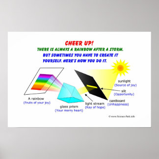 Cheer up, there is always a rainbow after a storm. poster
