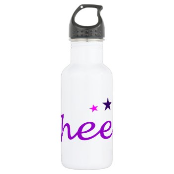 Cheer Water Bottle by PolkaDotTees at Zazzle
