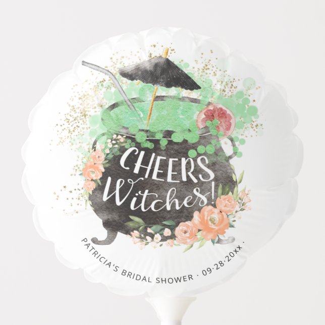 Cheer Witches Cocktail Halloween Bridal Shower Bal Balloon (Front)