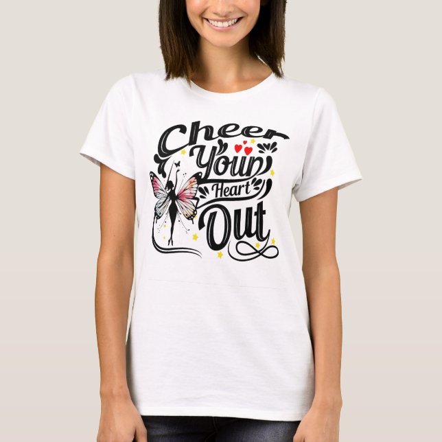 Cheer Your Heart Out Fairy Cheerleader Shirt (Front)