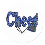 Cheer Zebra Style Classic Round Sticker