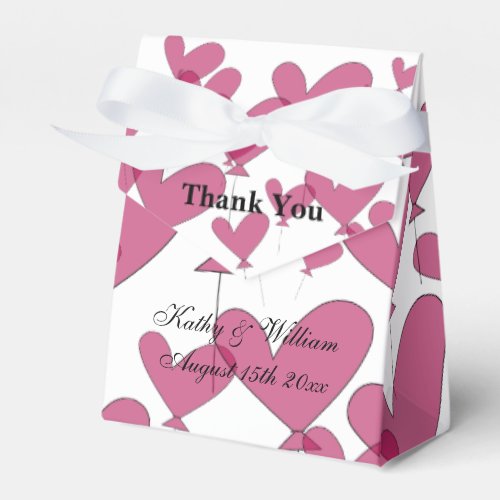 Cheerful 1001 red heart balloons wedding party favor boxes