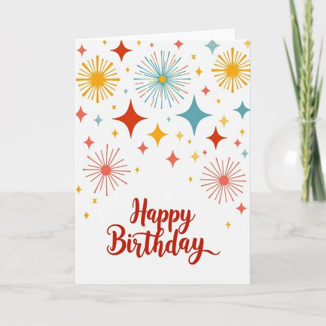 Cheerful Abstract Birthday Card (Front)