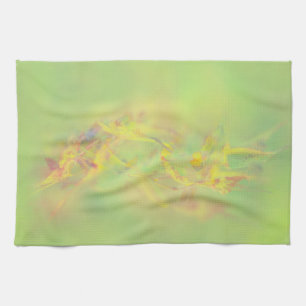 Cheerful Abstract Floral Pattern Kitchen Towel