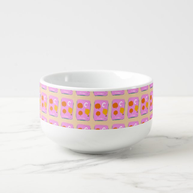 cheerful and colorful  soup mug (Front)