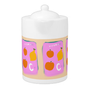 cheerful and colorful teapot 