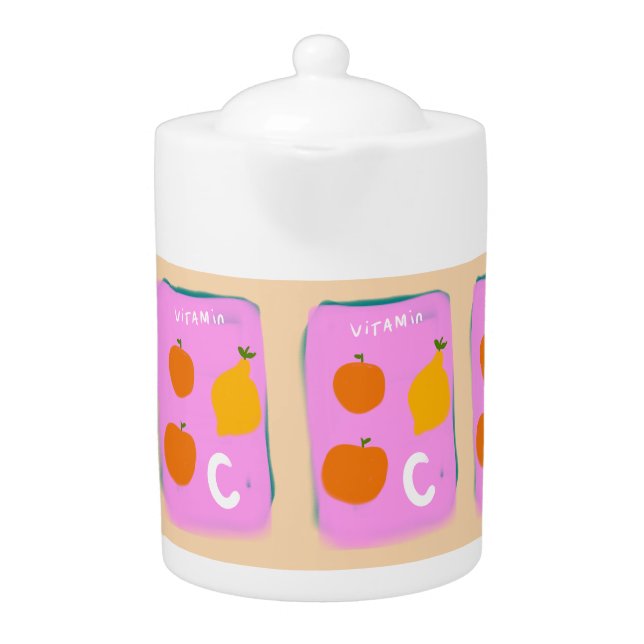 cheerful and colorful teapot  (Front)