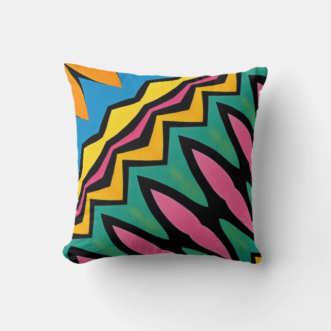 Cheerful and lively Abstract symmetry Throw Pillow (Front)
